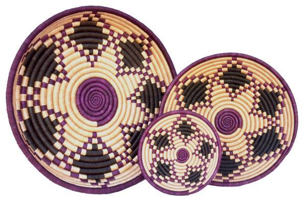 Baskets from Rwanda: Eggplant Star