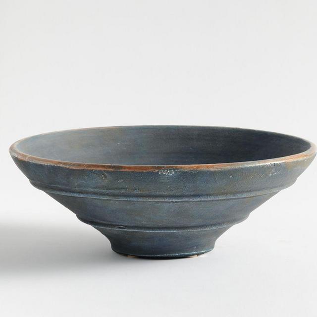Artisan Ceramic Bowl, Indigo