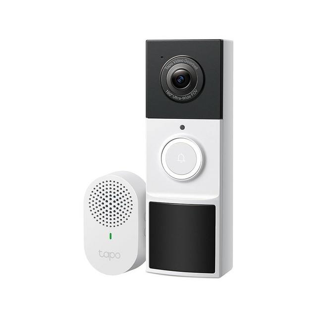 Tapo TP-Link Smart Video Doorbell Camera Wireless, 2K with Full Color Night Vison & Spotlights, 160° Ultra-Wide Head-to-Toe View, Free Smart AI Detection, 2-Way Audio, Up to 512 GB SD Card D210