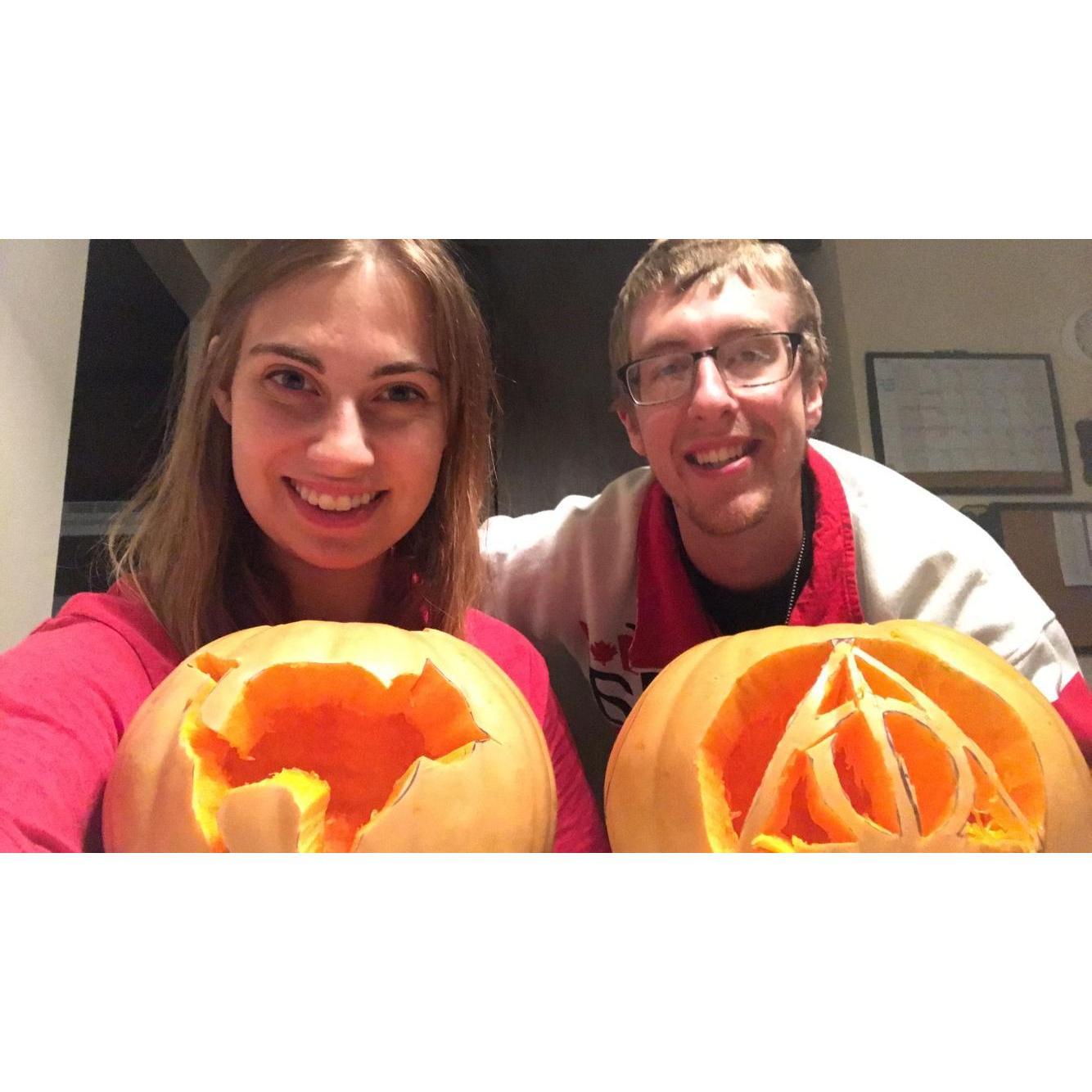 Rob's first pumpkin carving