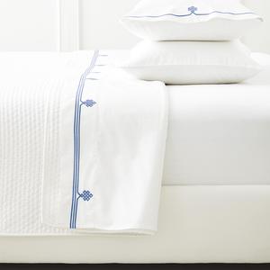 Gobi Embroidered Sheet Set- French Blue
