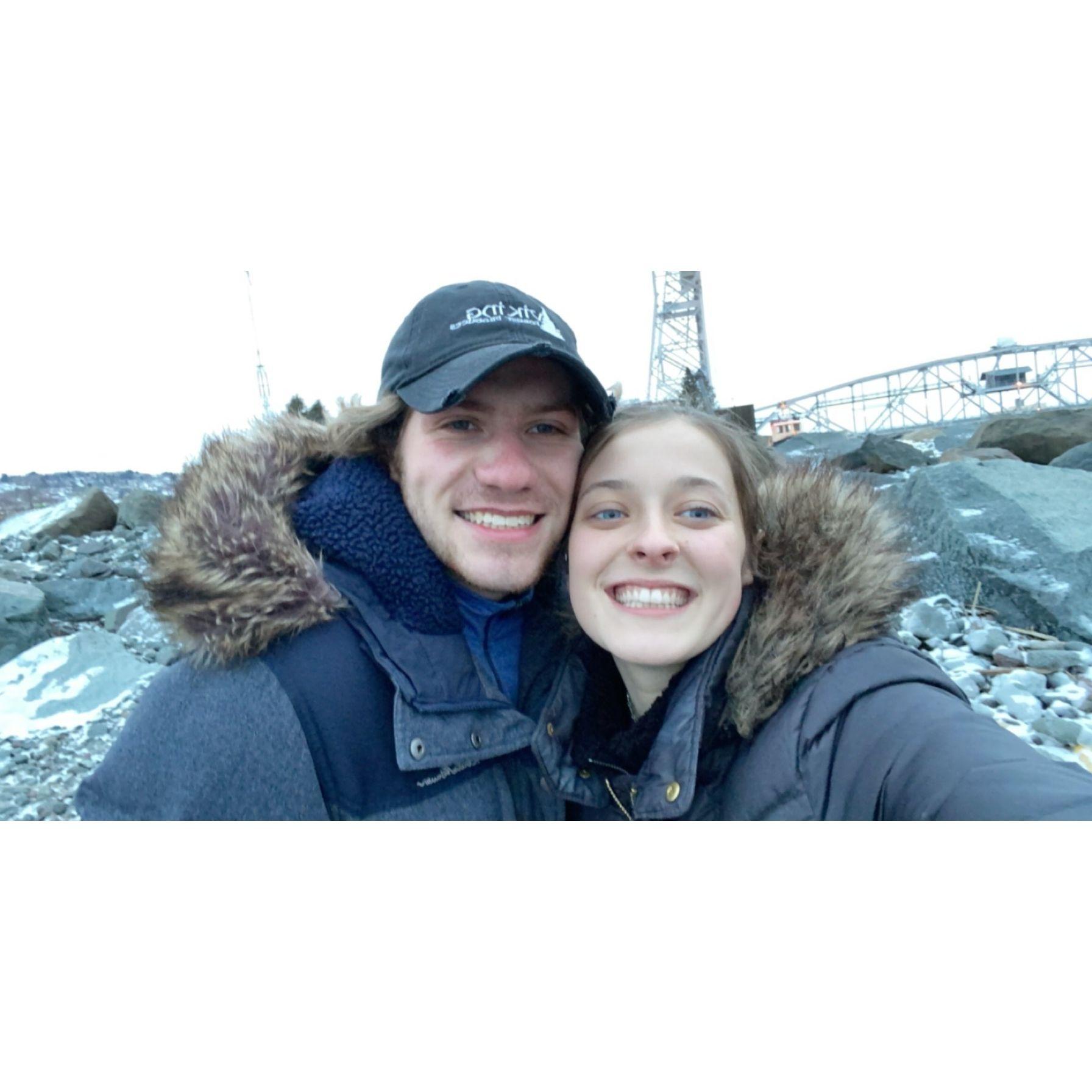 Brittany's first trip to Canal Park in January of 2020