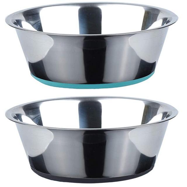 Peggy 11 No Spill Non-Skid Stainless Steel Deep Dog Bowls