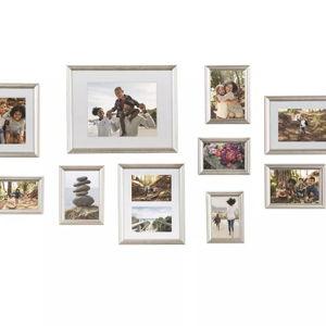 In Silver Adlynn Glam 10 Piece Wall Picture Frame Set * IN SILVER*