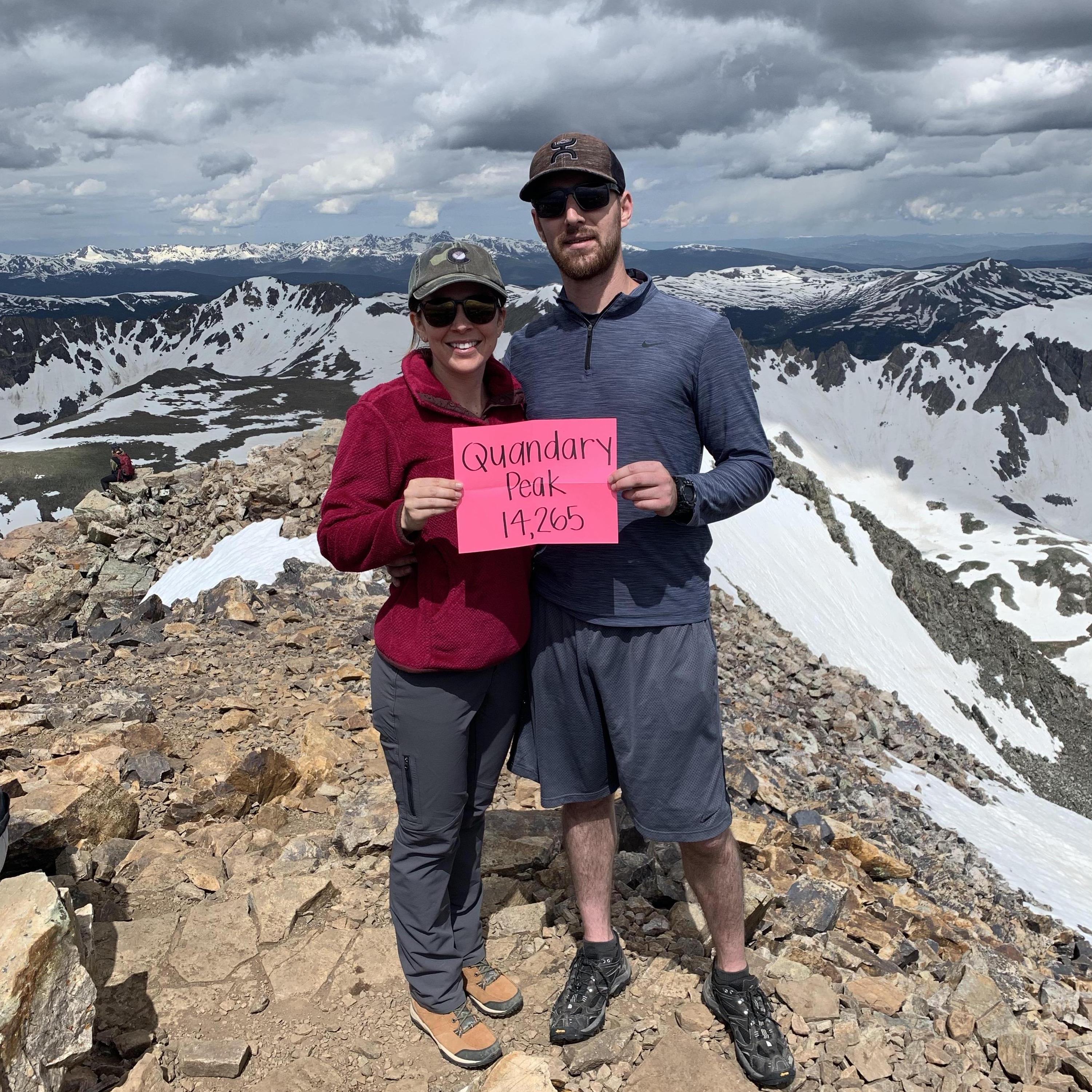 On top of Quandary Peak