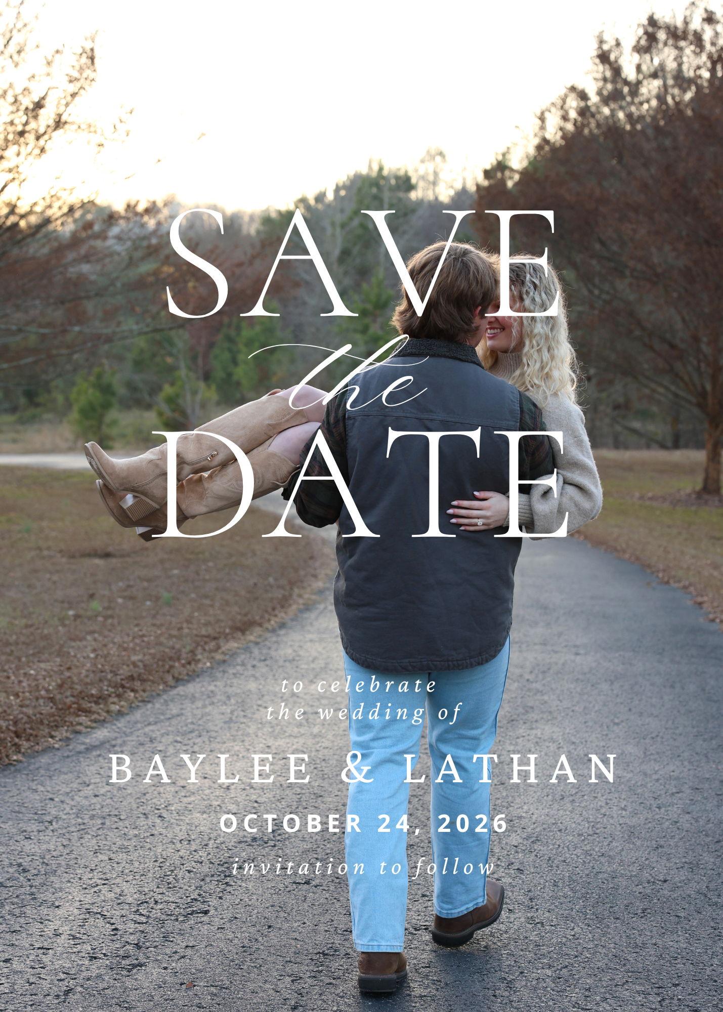 The Wedding Website of Baylee Bonds and Lathan Miles