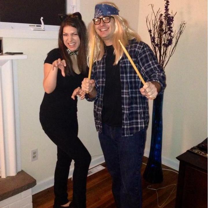 Celebrating Halloween as Garth and Cat. Getting into character!

October, 2014