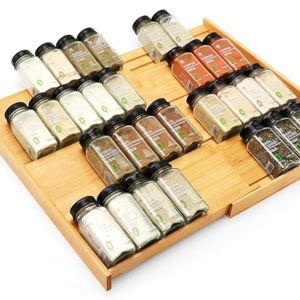 Bamboo Spice Drawer Organizer