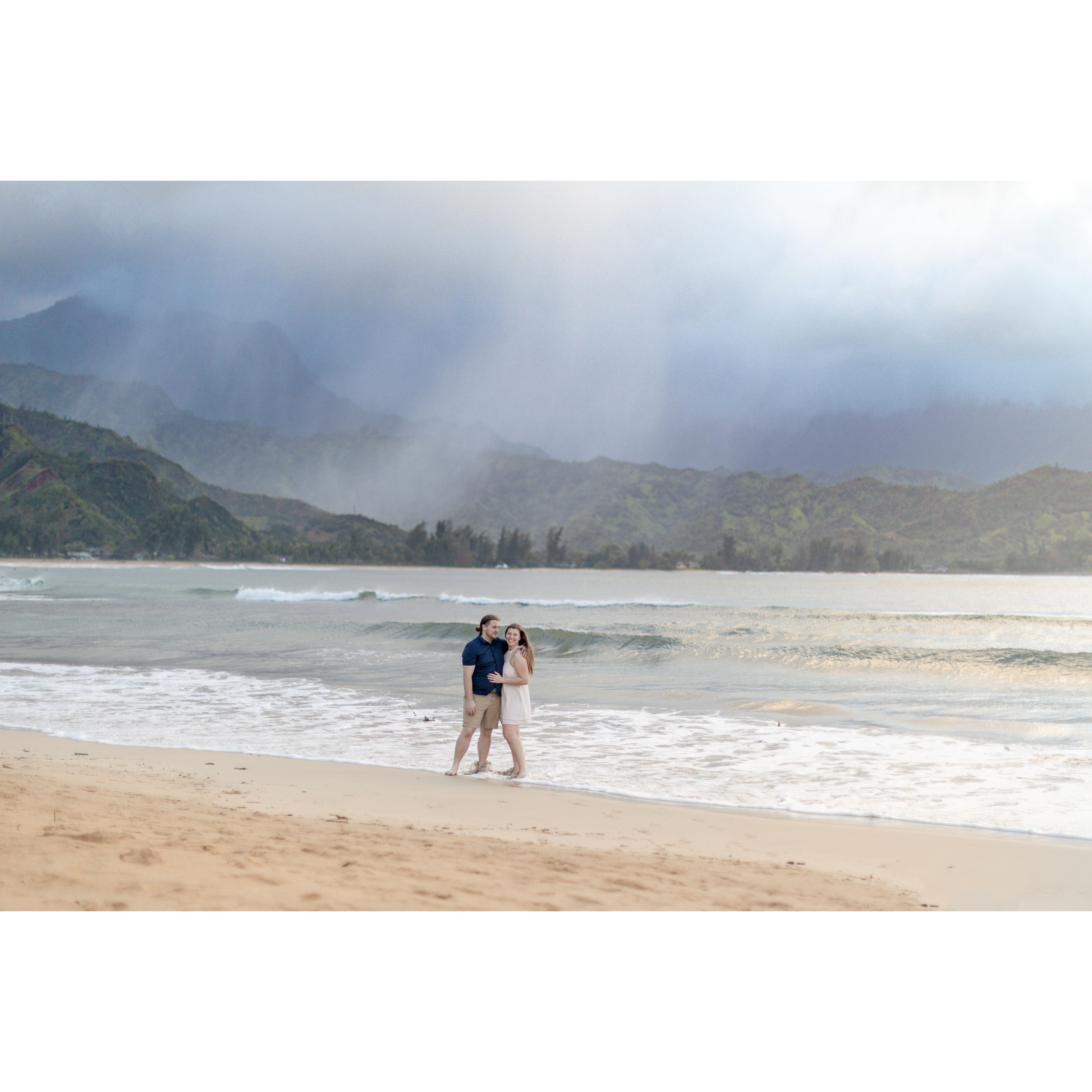 March 2023: We spent the rest of our trip in Kauai celebrating our engagement including a photo shoot at Hanalei bay!