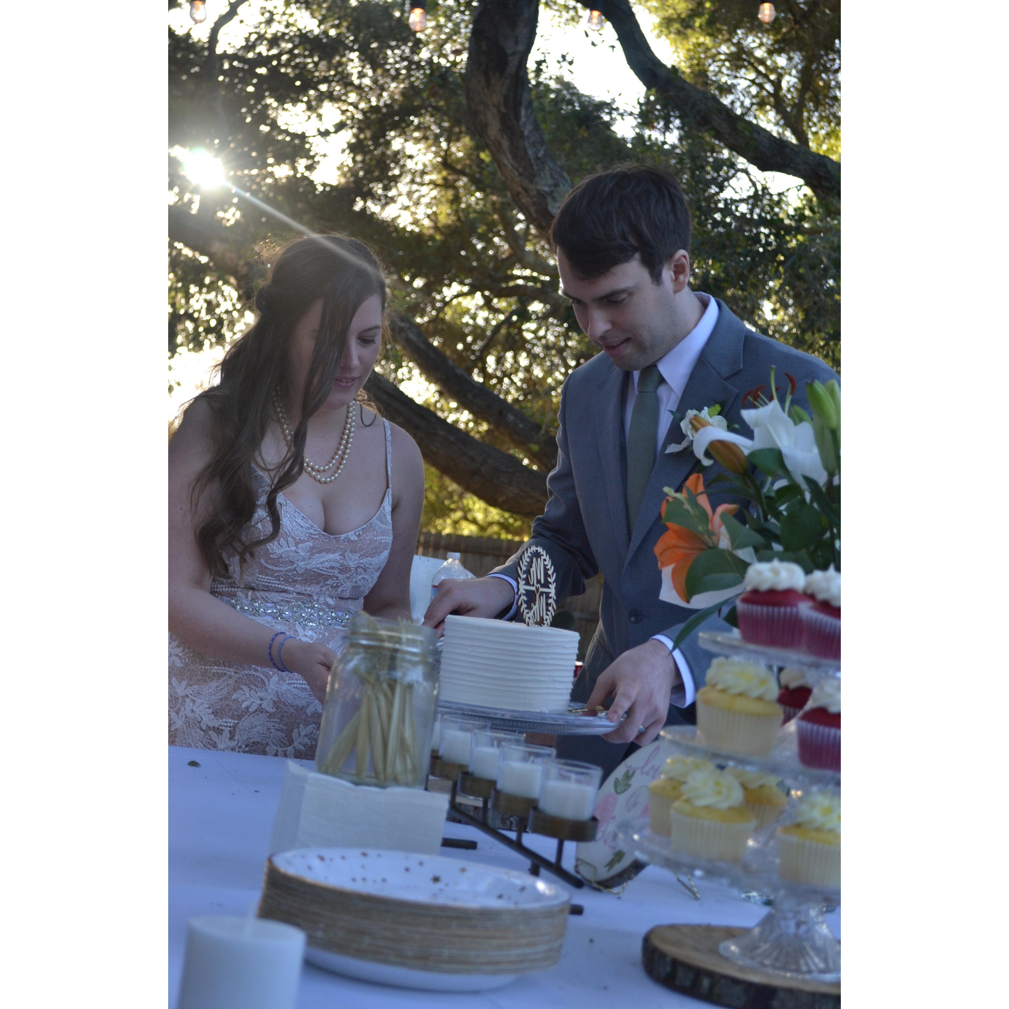 cutting our cake