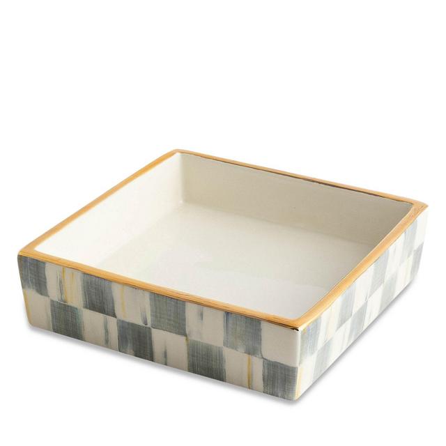 Mackenzie-Childs Sterling Check Cocktail Napkin Holder