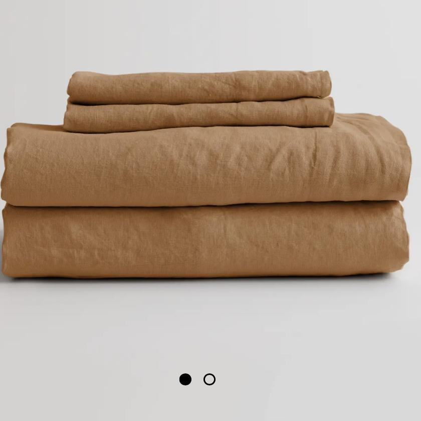 European Linen Sheet Set-Terracotta-Queen