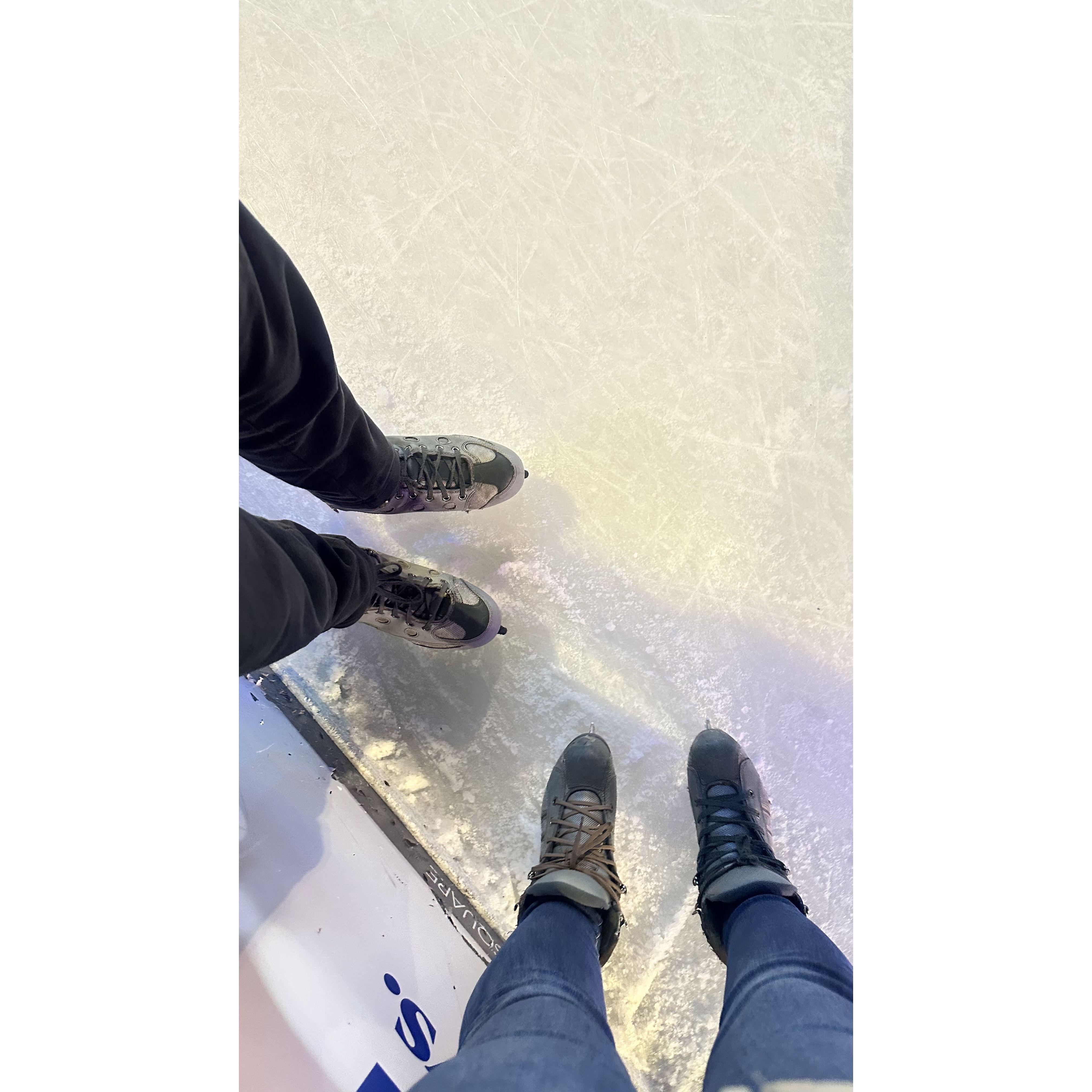 We were flying on them skates