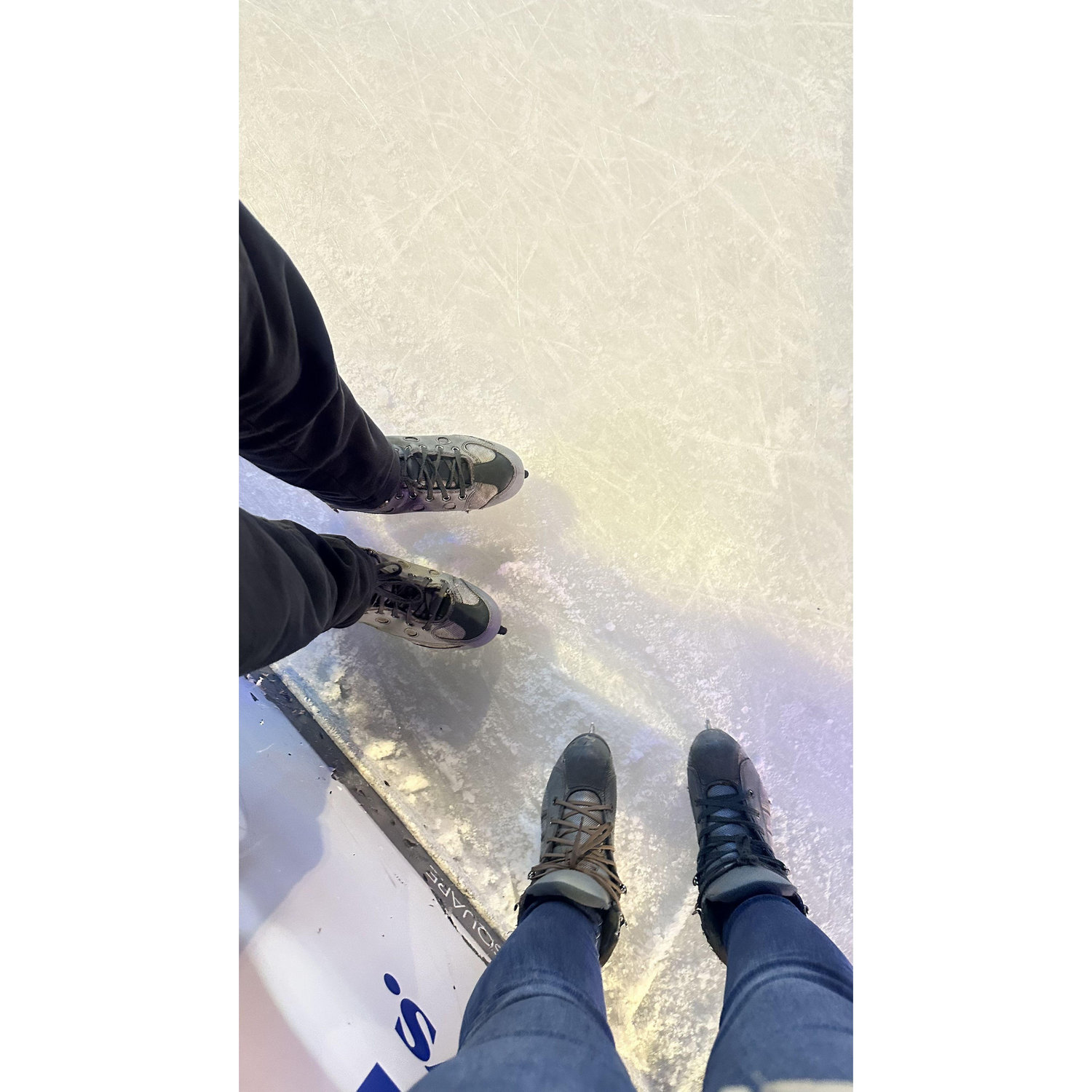 We were flying on them skates
