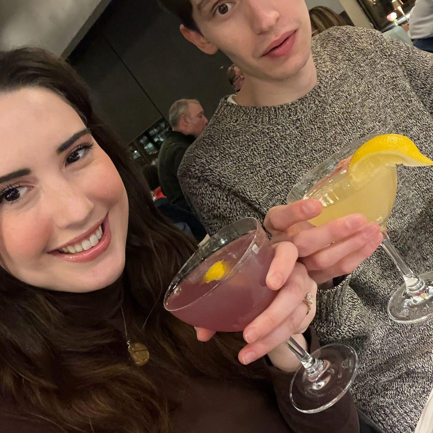 Margo and William celebrating a special night at Prima