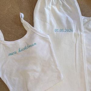 ETSY: Bride Embroidered Tank and Sweatpants Set, Bridal Sweats - Etsy