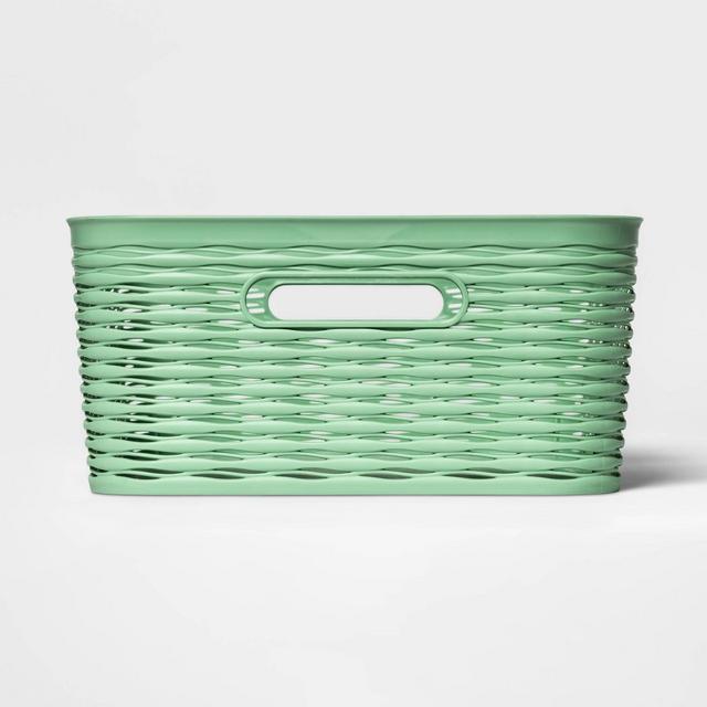 Wave Medium Rectangle Basket Crisp Green - Room Essentials™