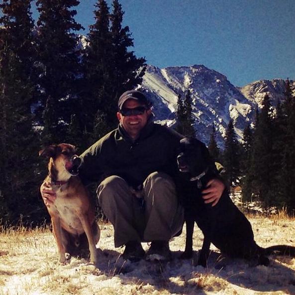 Nick's first picture with the dogs! Summer 2013.