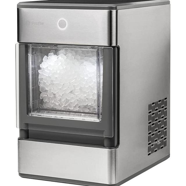 GE Profile Opal | Countertop Nugget Ice Maker | Portable Ice Machine Complete with Bluetooth Connectivity | Smart Home Kitchen Essentials | Stainless Steel Finish | Up to 24 lbs. of Ice Per Day