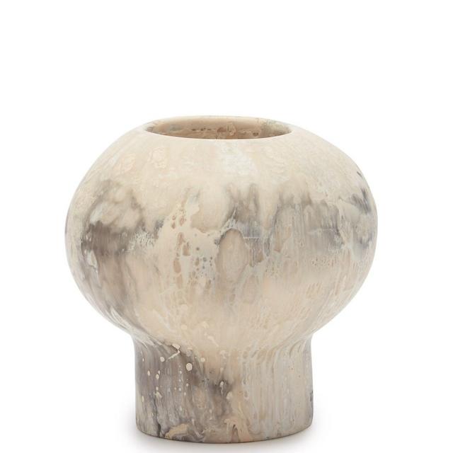 Dinosaur DesignsPearl round marbled-resin vase