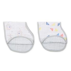 aden + anais Burp Cloths, 2 Pack, 100% Cotton Muslin, Soft Absorbent 4 Layers