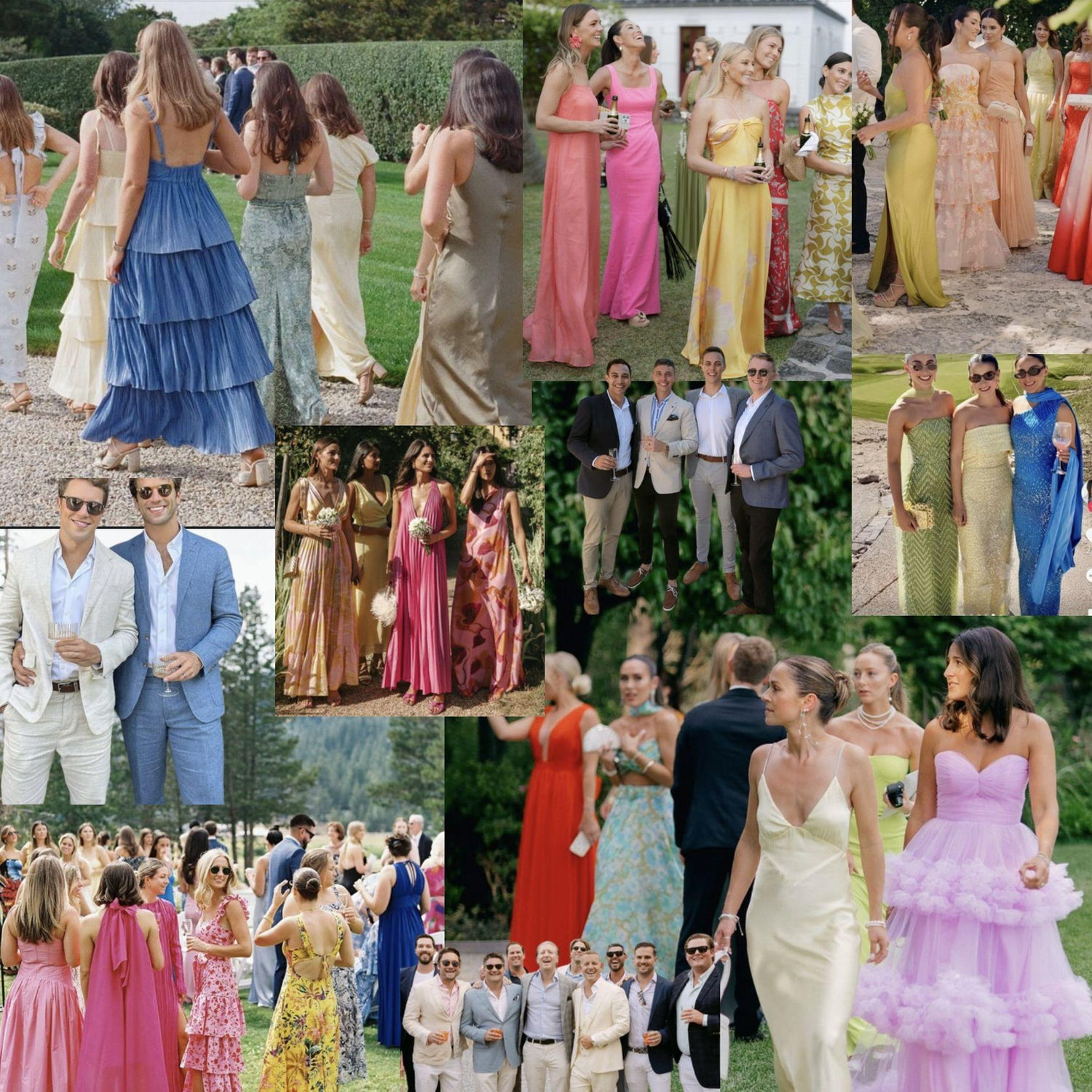 A visual guide to the style and formality of the day.