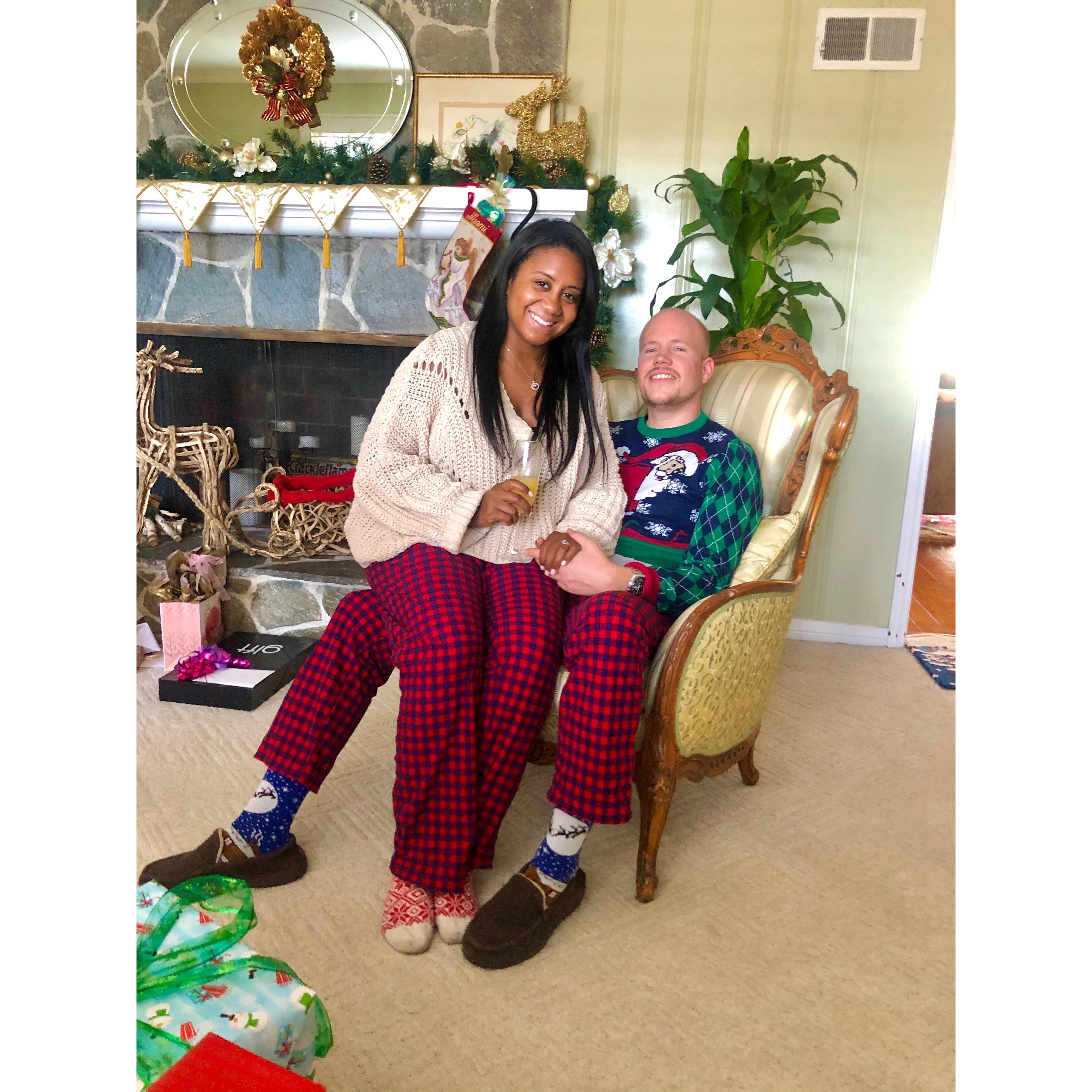Naomi and Toby kept their engagement secret for a few days, then shared the happy news with their family and friends on Christmas Day-Dec. 25, 2019