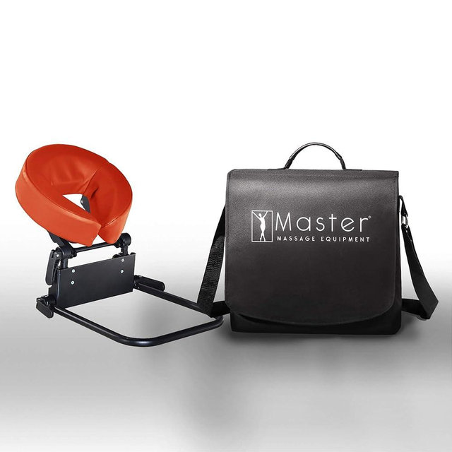Master Massage Adjustable Headrest Massage Kit for Home - Includes Face Pillow Cradle and Cushion Support Bracket for Sleeping Mattress Top Cinnamon