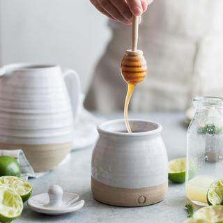 Beehive Honey Pot & Honey Dipper