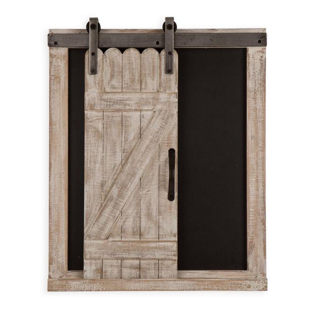 Glitzhome Farmhouse Chalkboard Barn Door Wall Art