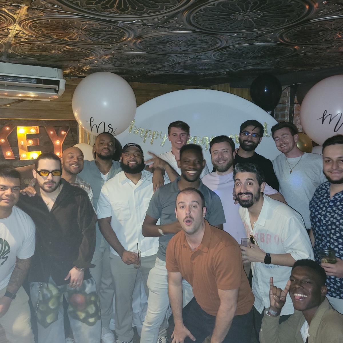 The boys at our surprise engagement party