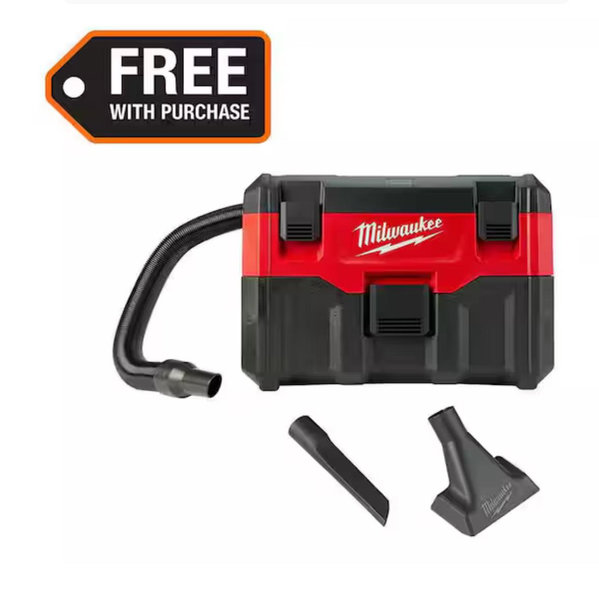 Milwaukee M18 18-Volt 2 Gal. Lithium-Ion Cordless Wet/Dry Vacuum (Vacuum-Only) 0880-20