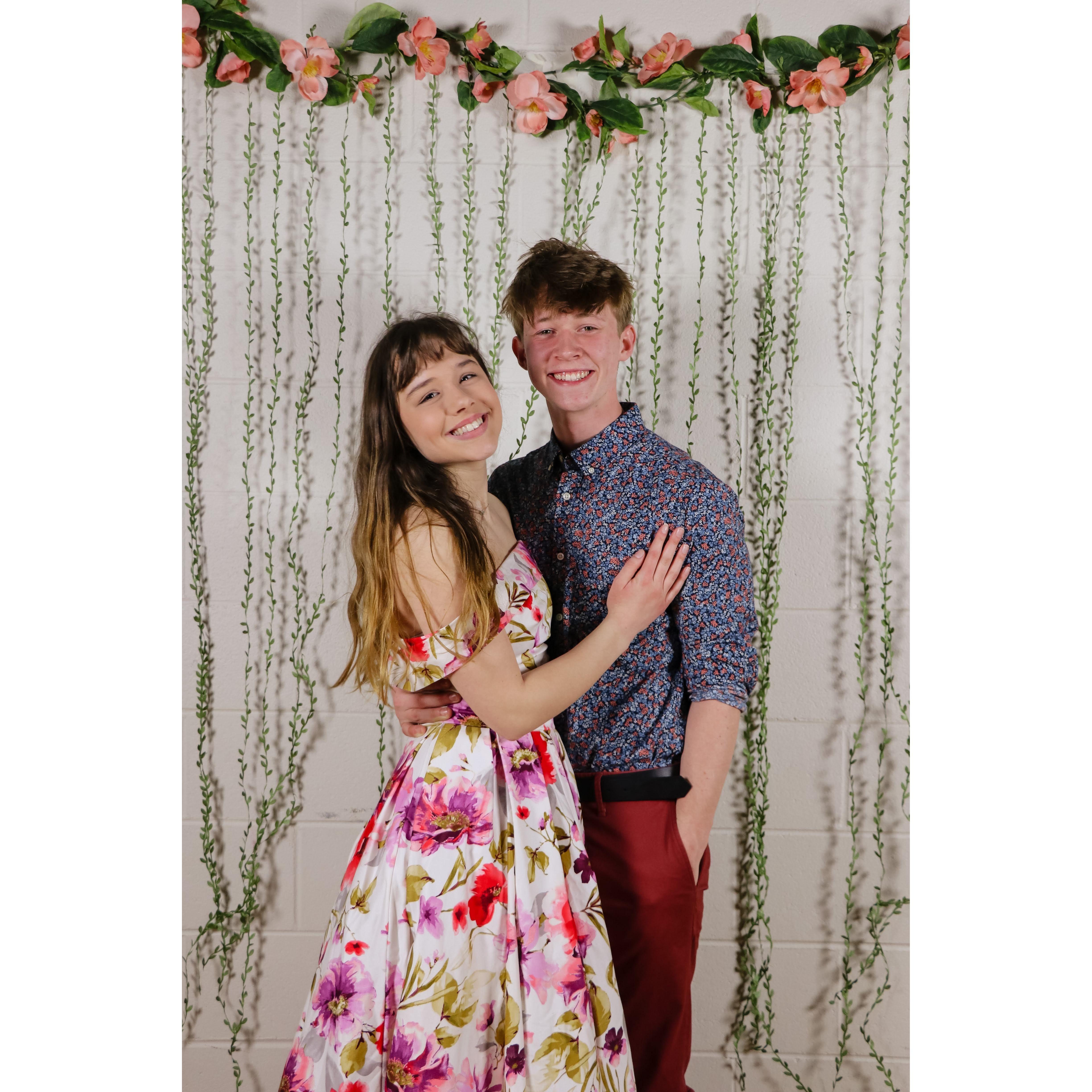 Spring formal for George's senior year, on spring break during Sarah's first year of college