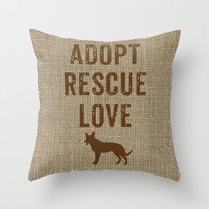 MostFans 18" Pillowcases Adopt Rescue Love Dog with Good Quality Soft And Comfortable Felling