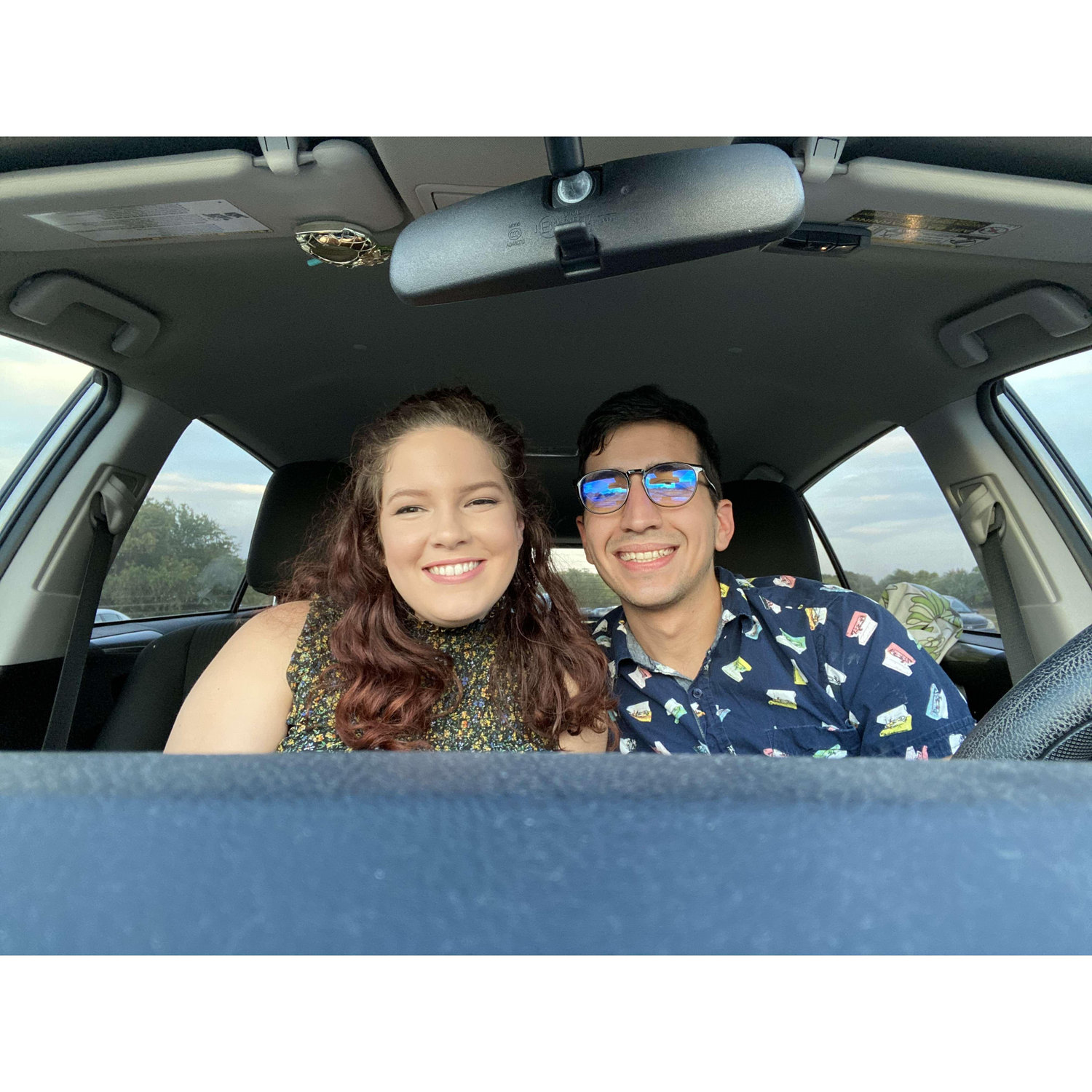 our first covid-19 date outside the house - a drive in movie!