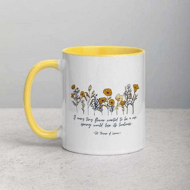 St. Therese Quote Mug, If every tiny flower, Catholic Woman, Catholic Mom Gift, Catholic Gift, Catholic Coffee