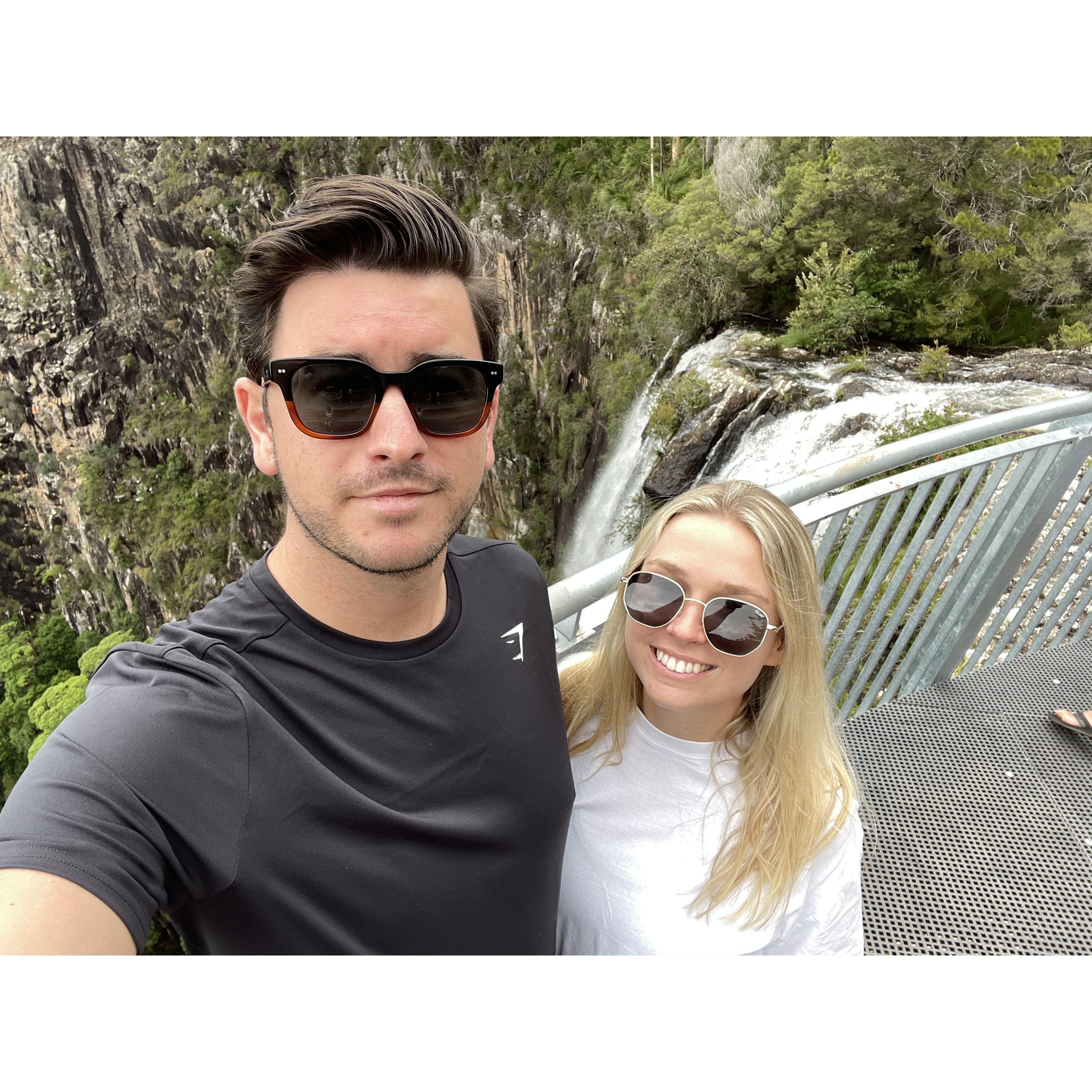 One of the few photos of us hiking... lol