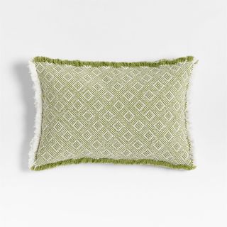 Geo Fringe Organic Cotton Throw Pillow Cover