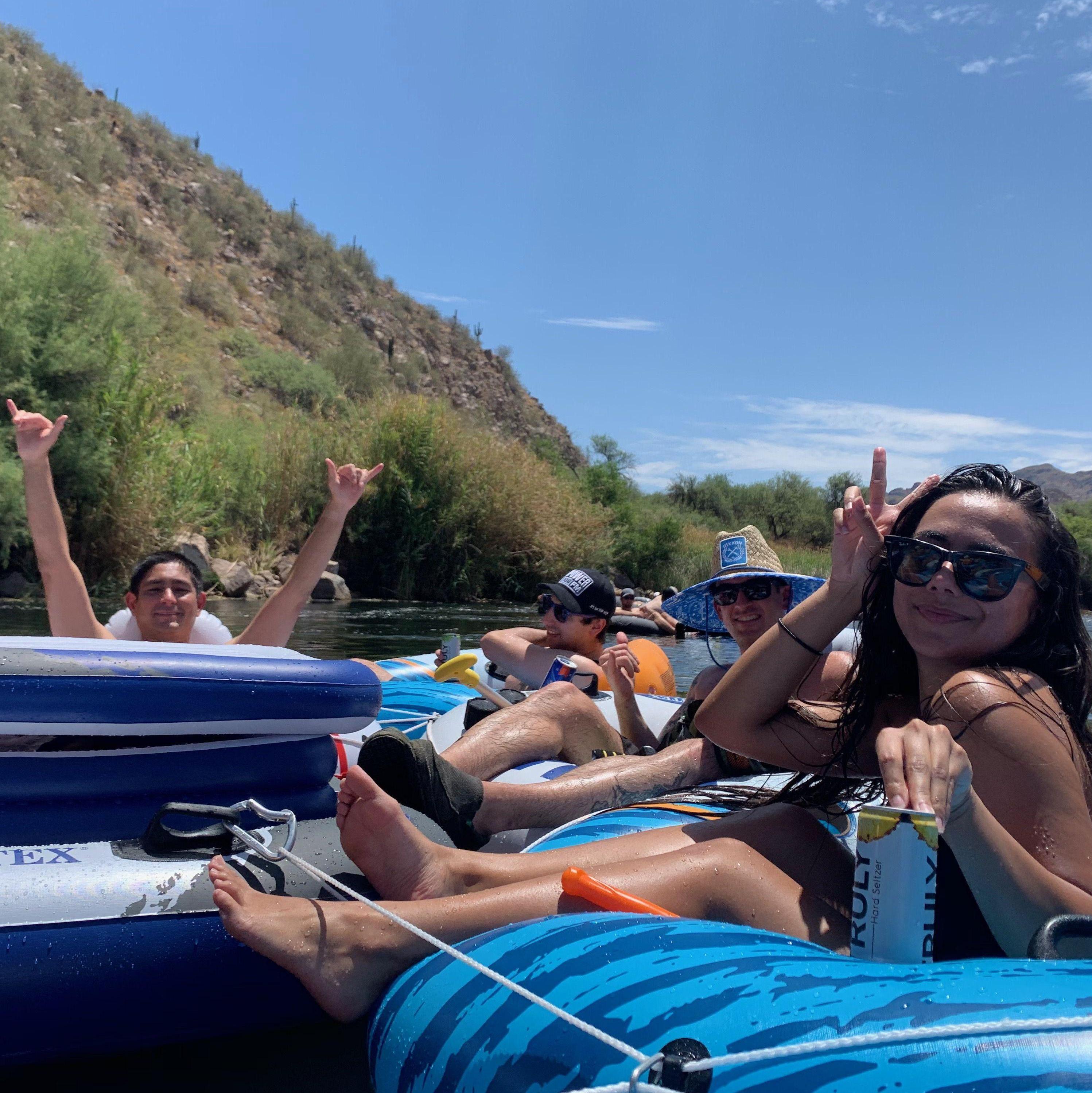 One of our first pictures together on the salt river (Hey Robert!)