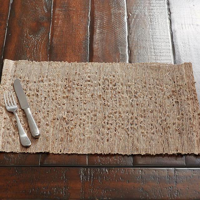 Nubby Woven Rectangular Placemat, 14 x 20", Set of 4