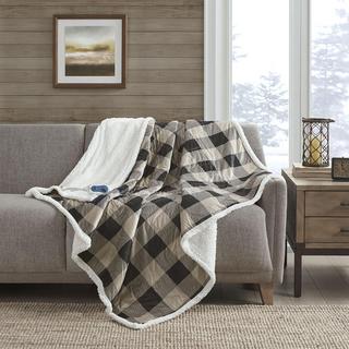 Linden Oversized Mink to Berber Heated Throw