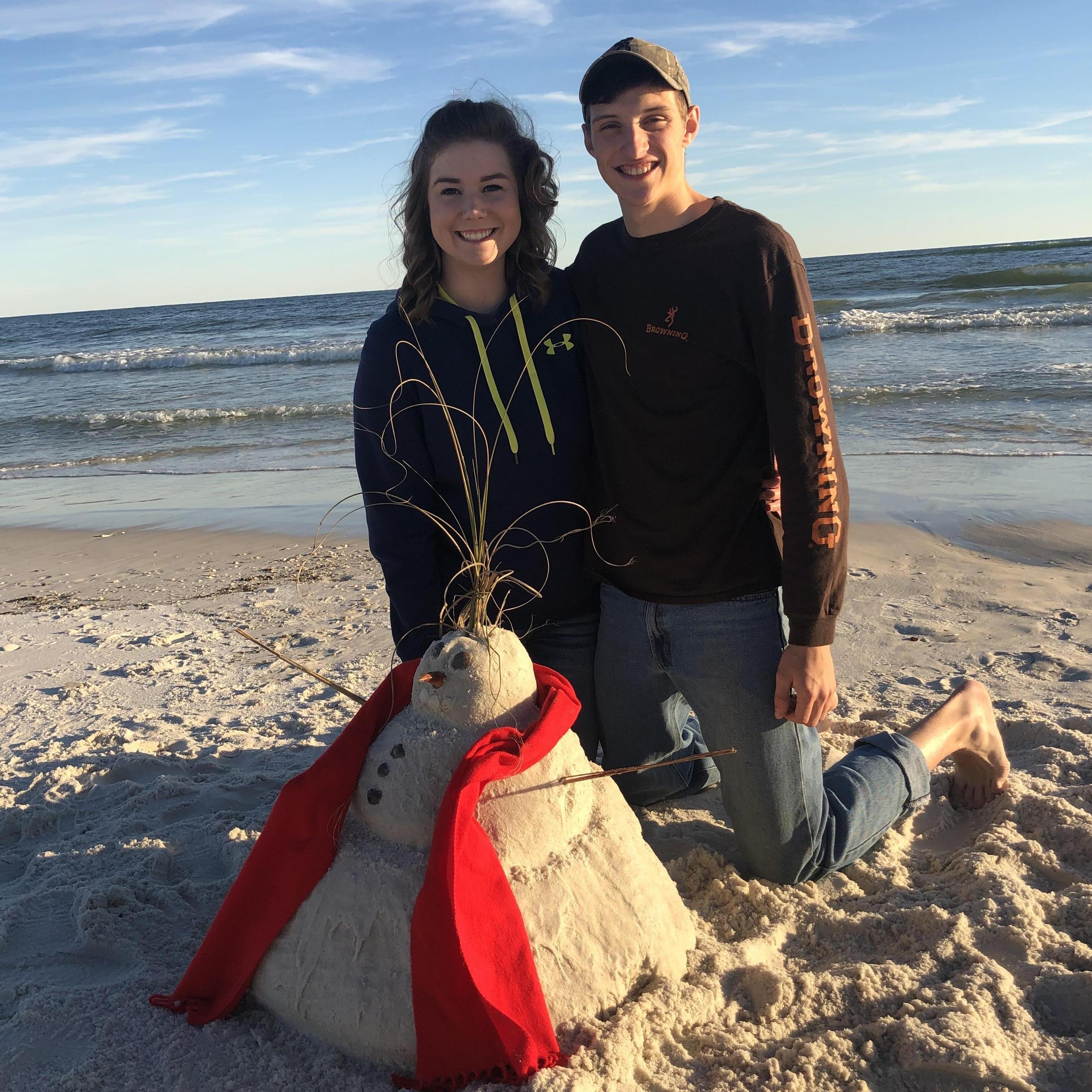 Sand Snowman in Pensacola, FL