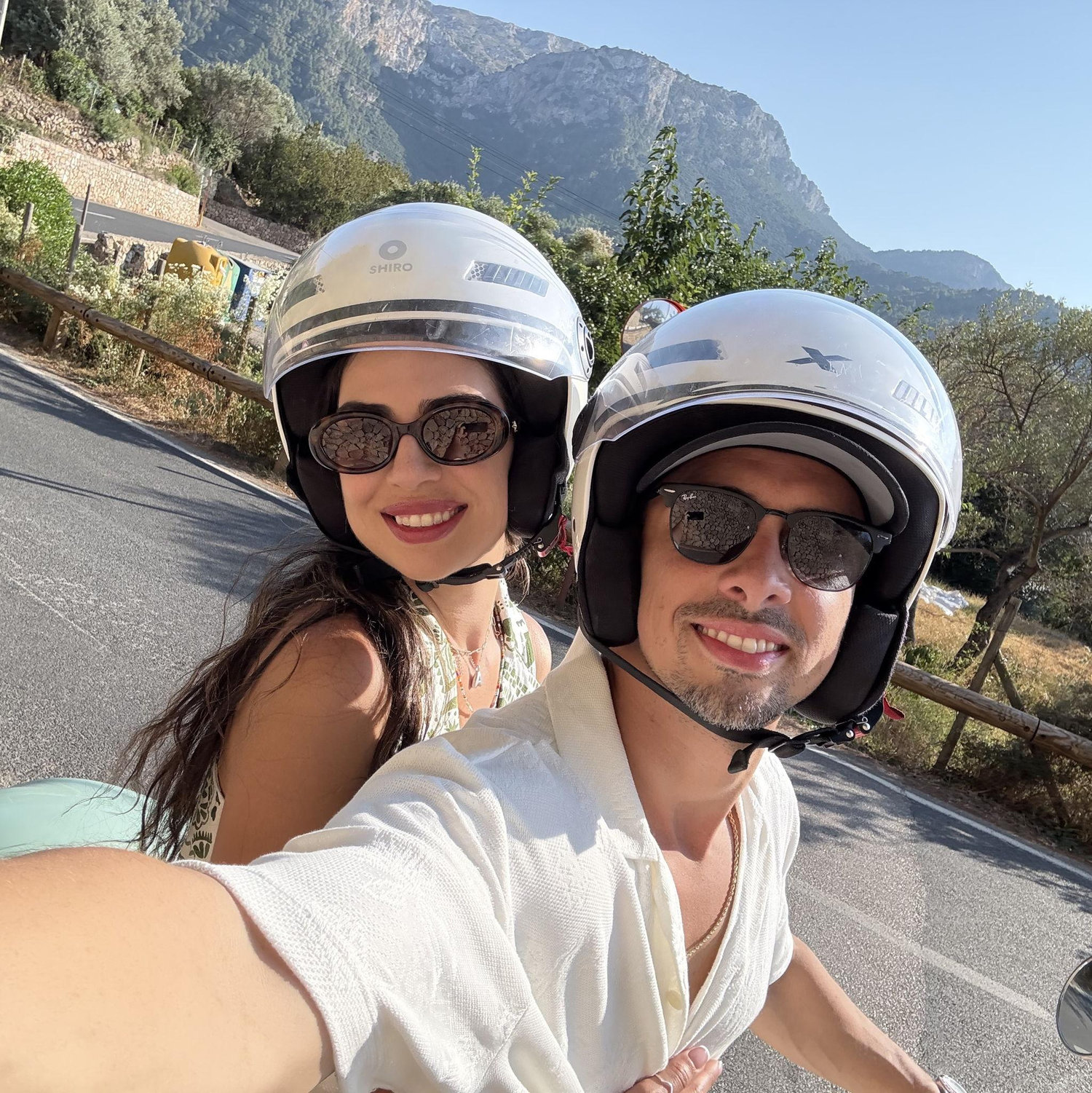 Leaving Deià, right after our engagement!
