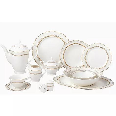 Lorren Home Trends Catherine 57-Pc. Dinnerware Set, Service for 8