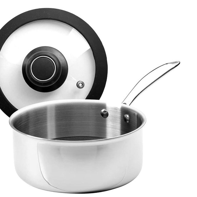 Black Cube Quick Release Cookware, Saucepan with Lid, 8-Inch/2.5 Quart