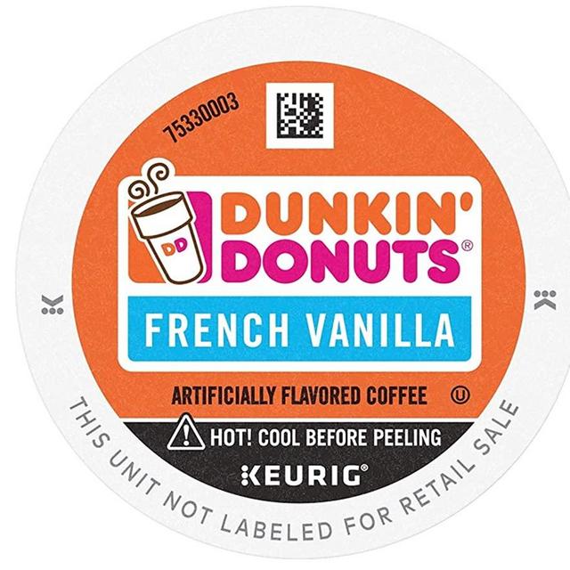 Dunkin' French Vanilla Flavored Coffee, 60 K Cups for Keurig Coffee Makers