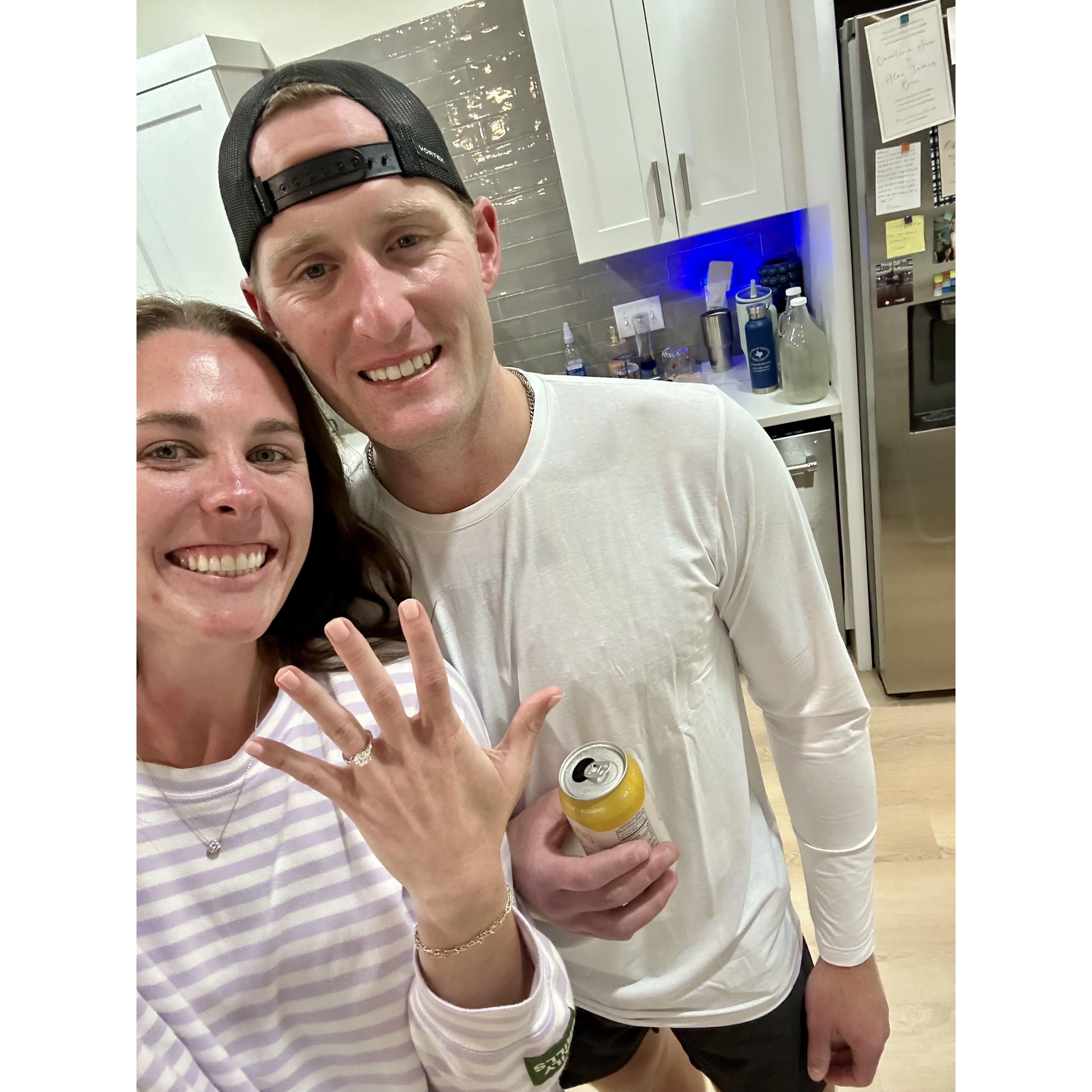 July 15th when he proposed to me!!!!!! In my pajamas haha!!!!! :')
