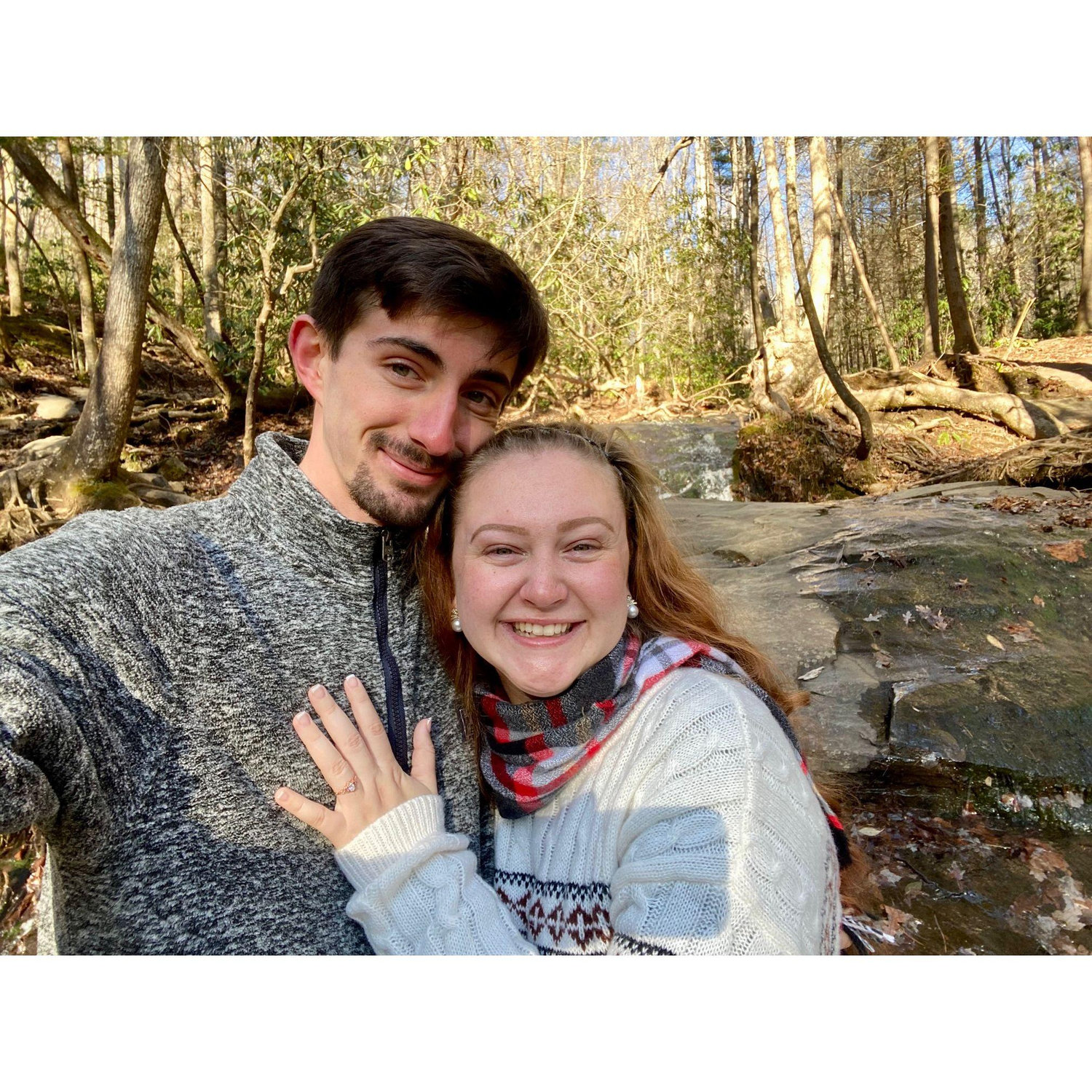 Right after we got engaged on top of a waterfall!