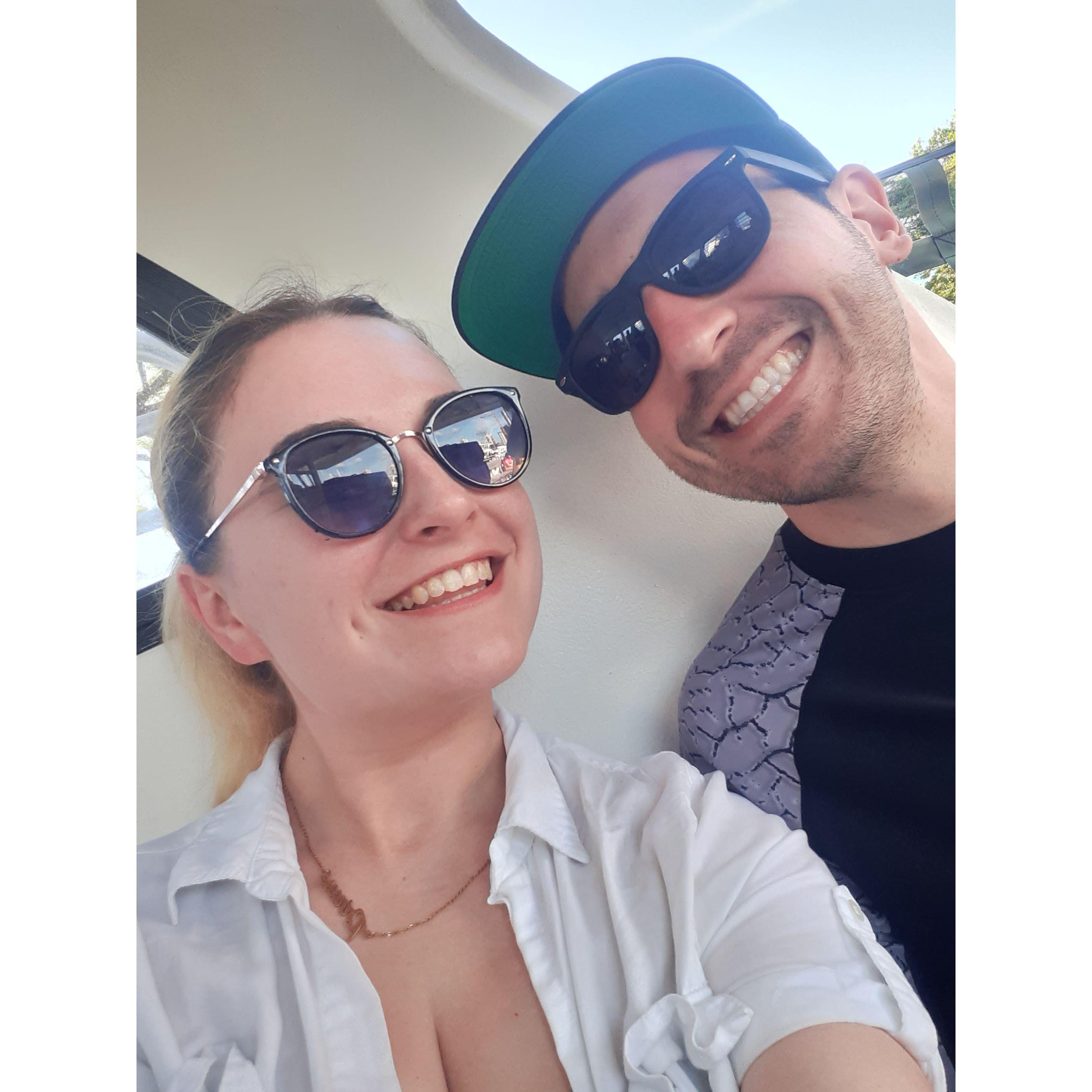 On a snorkeling boat off Oahu.
