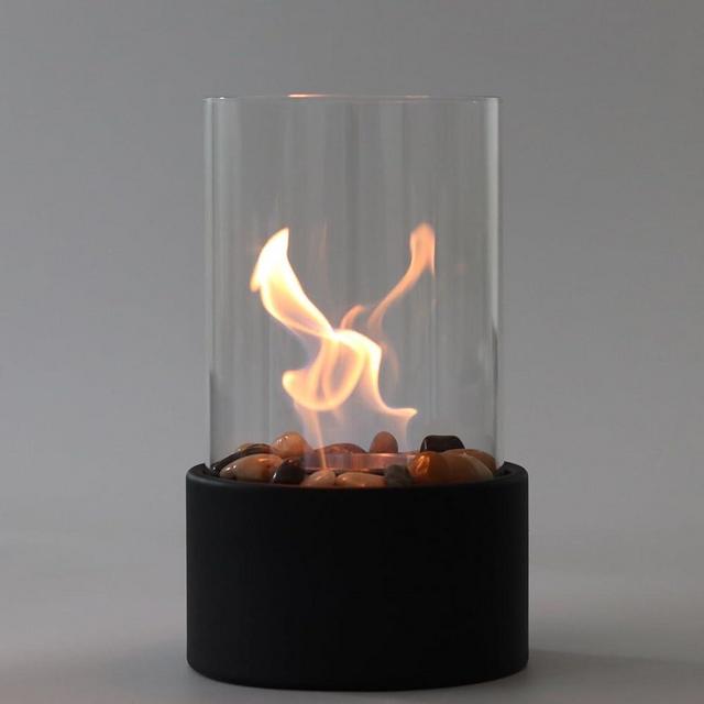 Tabletop Fire Pit for Indoor & Outdoor, Clean Burning Small Ethanol Table top Firepit with Cobblestone For Balcony Decoration, Portable Fire Pit with Adjustable Flames as Gift For housewarming Wedding